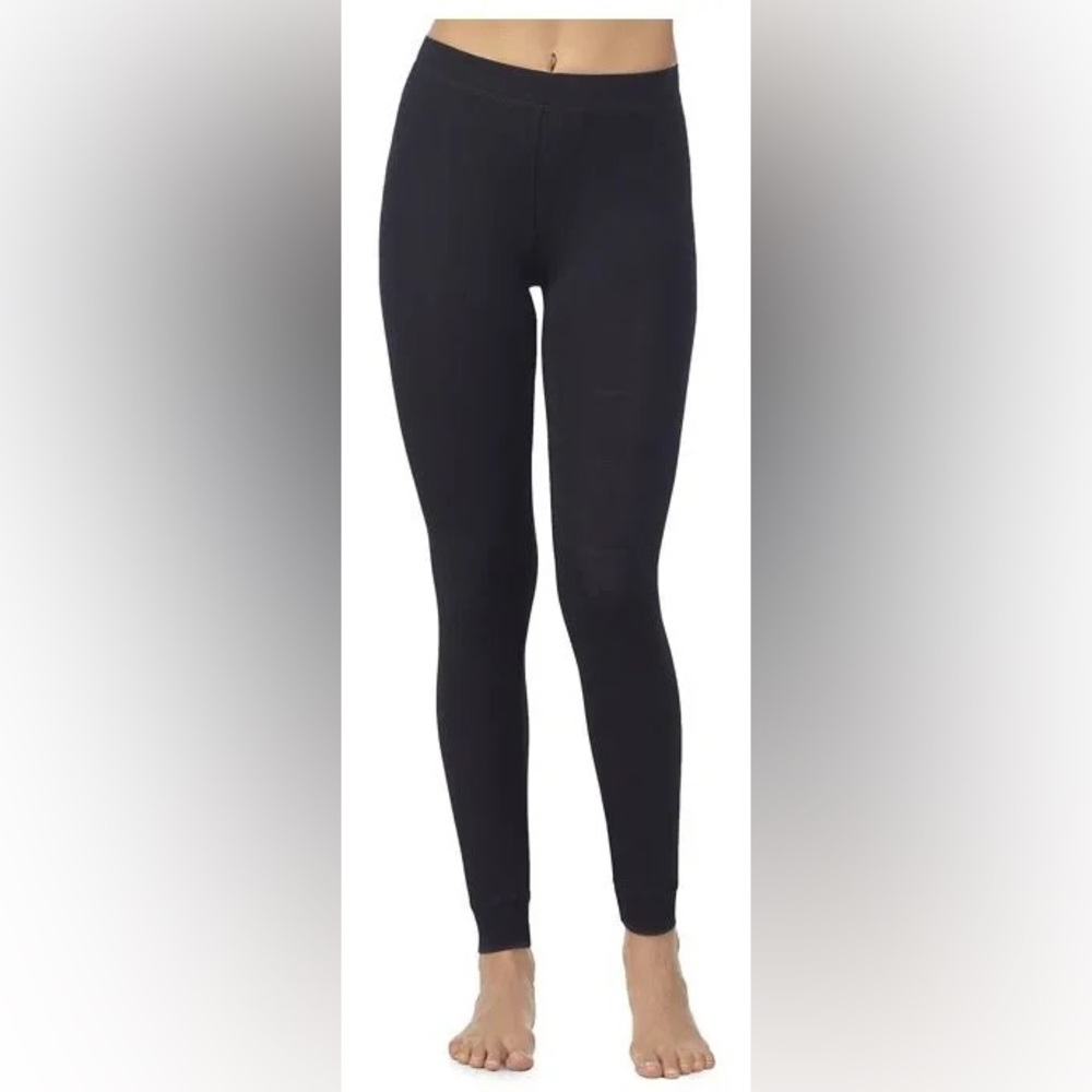 Cuddl Duds Warm Layer, Ladies Modal Leggings, Black, NWOT
